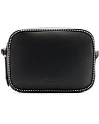 HUGO - Faux-leather Crossbody Bag With Logo Details - Lyst