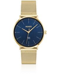 HUGO - #Style 3H-Dial Watch With Mesh Bracelet - Lyst