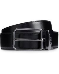 BOSS - Reversible Italian-leather Belt With Branded Keeper - Lyst