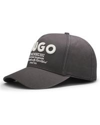 HUGO - Cotton-Twill Cap With 3D Embroidered Logo - Lyst