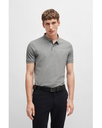 BOSS - Regular-fit Polo Shirt In Cotton With Embroidered Logo - Lyst