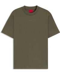 HUGO - Relaxed-Fit T-Shirt Van Katoen Met Logoprint - Lyst
