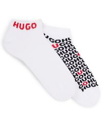 HUGO - Zweier-Pack Sneakers-Socken aus Baumwoll-Mix mit Logos - Lyst