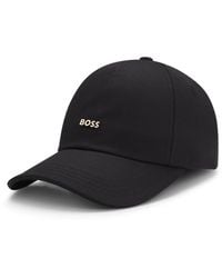 BOSS - Cotton Cap With Metal Logo Lettering - Lyst