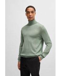 BOSS - Slim-fit Rollneck Sweater In Wool - Lyst