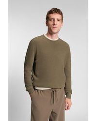 BOSS - Regular-Fit Sweater With Corduroy Rib - Lyst