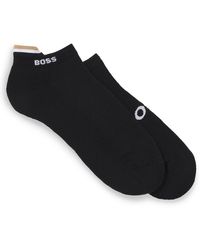 BOSS - Set Van Twee Paar Enkelsokken Met Logodetails - Lyst
