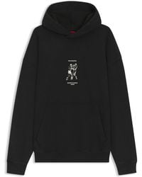 HUGO - Hoodie Aus Baumwoll-Terry Mit Box-Artwork - Lyst