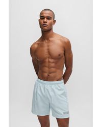 BOSS - Fully Lined Swim Shorts With Logo Print - Lyst