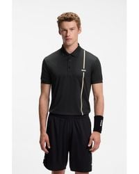 BOSS - Active Quick-Dry Polo Shirt With Signature Stripe - Lyst