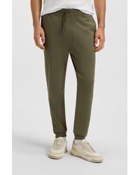 BOSS - Cotton-Terry Tracksuit Bottoms With Logo Patch - Lyst