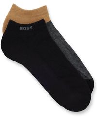 BOSS - Two-pack Of Ankle Socks In A Cotton Blend - Lyst