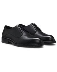 BOSS - Leder-Derbys Mit Logo-Prägung - Lyst