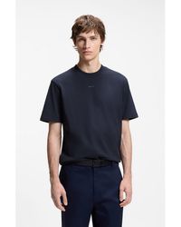 HUGO - Relaxed-Fit T-Shirt With Central Logo Detail - Lyst