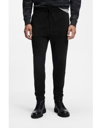BOSS - Cotton-Terry Tracksuit Bottoms With Logo Patch - Lyst