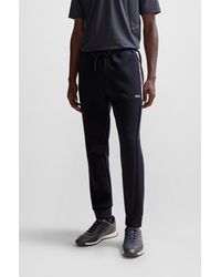BOSS - Cotton-blend Tracksuit Bottoms With Hd Logo Print - Lyst