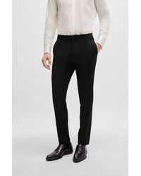 HUGO - Extra-slim-fit Trousers In A Stretch-wool Blend - Lyst