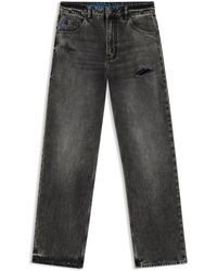 HUGO - Relaxed-Fit Jeans Van Stevig Distressed Denim - Lyst