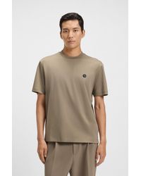 BOSS - Light Brown Men's T-shirts Size L - Lyst