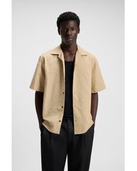 HUGO - Light Beige Men's Casual Shirts Size M - Lyst