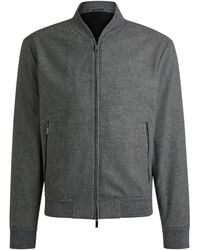 BOSS - Slim-Fit Jacke Mit Zwei-Wege-Reißverschluss - Lyst