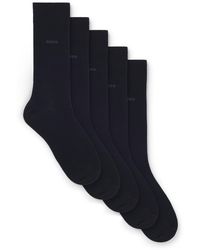 BOSS - Five-Pack Of Regular-Length Socks - Lyst