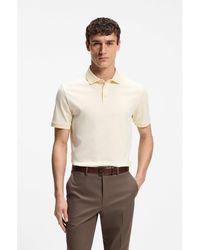 BOSS - Mercerised-Cotton Polo Shirt - Lyst