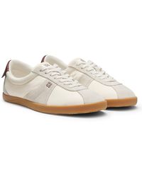 HUGO - Low-Top Trainers With Suede Trims - Lyst