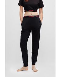 HUGO - Cuffed Tracksuit Bottoms With Logo Waistband - Lyst