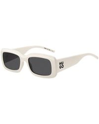 HUGO - Sunglasses With Stacked-Logo Temples - Lyst