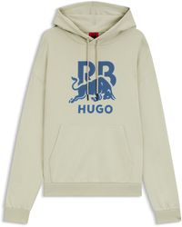 HUGO - X Rb Hoodie Aus Baumwoll-Terry Mit Stier-Grafik - Lyst