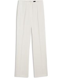 BOSS - Straight-Fit Broek Van Mat Materiaal - Lyst