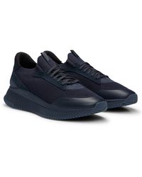 BOSS - Baskets style chaussettes avec tige en maille et semelle à motif arêtes de poisson - Lyst