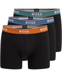 BOSS by HUGO BOSS Dreier-Pack Boxershorts aus Stretch-Baumwolle mit