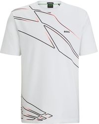 BOSS - Regular-fit T-shirt Van Een Katoenmix Met Nieuw Artwork - Lyst
