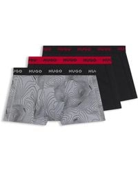 HUGO - Three-Pack Of Logo-Waistband Trunks - Lyst