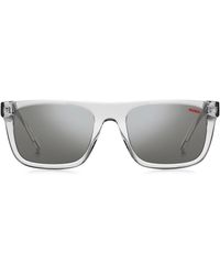 HUGO - Sonnenbrille aus transparentem Acetat mit mehrlagigen, schwarzen Bügeln - Lyst
