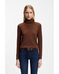 BOSS - Slim-Fit Rollneck Sweater - Lyst
