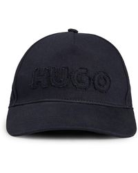 HUGO - Cap Aus Baumwoll-Twill Mit Ungesäumtem Logo - Lyst