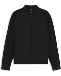 BOSS - Zip-Up Sweatshirt With Padded Front - Lyst