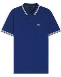 BOSS - Paddy Poloshirt Aus Baumwoll-Piqué Mit Logo An Der Kragenunterseite - Lyst
