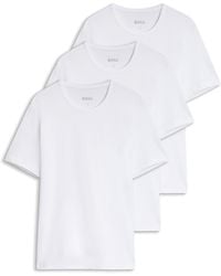 BOSS - Three-Pack Cotton T-Shirts - Lyst