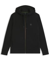 BOSS - Relaxed-Fit Hoodie Van Een Katoenmix Met Double B-Monogram - Lyst