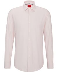 HUGO - Slim-Fit Hemd aus bügelleichter Oxford-Baumwolle - Lyst