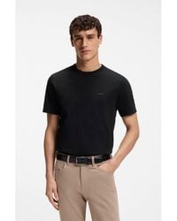 BOSS - Cotton-Jersey T-Shirt With Logo Detail - Lyst