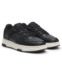 HUGO - Baskets En Similicuir Avec Détail Monogrammé - Lyst