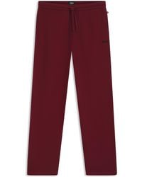 BOSS - Pyjamabroek Van Een Katoenmix Met Logostiksel - Lyst