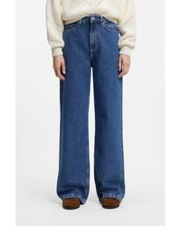 BOSS - Regular-Fit Jeans With Wide Leg - Lyst