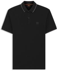 BOSS - Slim-Fit Poloshirt Aus Elastischem Baumwoll-Piqué - Lyst