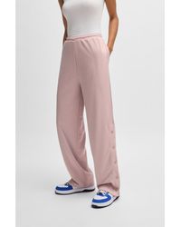 HUGO - Oversized-Fit Tracksuit Bottoms With Logo Jacquard - Lyst